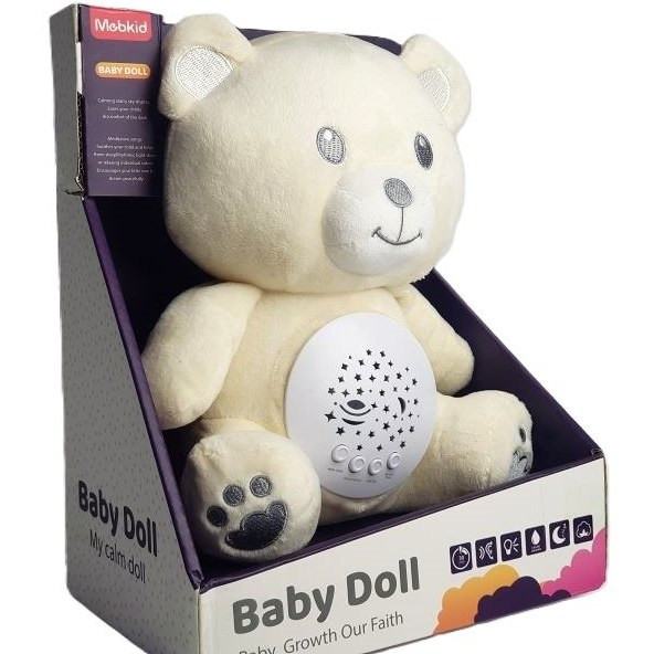 خرس نرم زیبا چراغ خواب موزیکال چراغدار