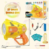 تفنگ اسباب بازی حباب ساز شارژی با 57 خروجی و نورپردازی