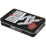 بازی فکری دومینو سرامیکی ۲۸ تکه جعبه فلزی