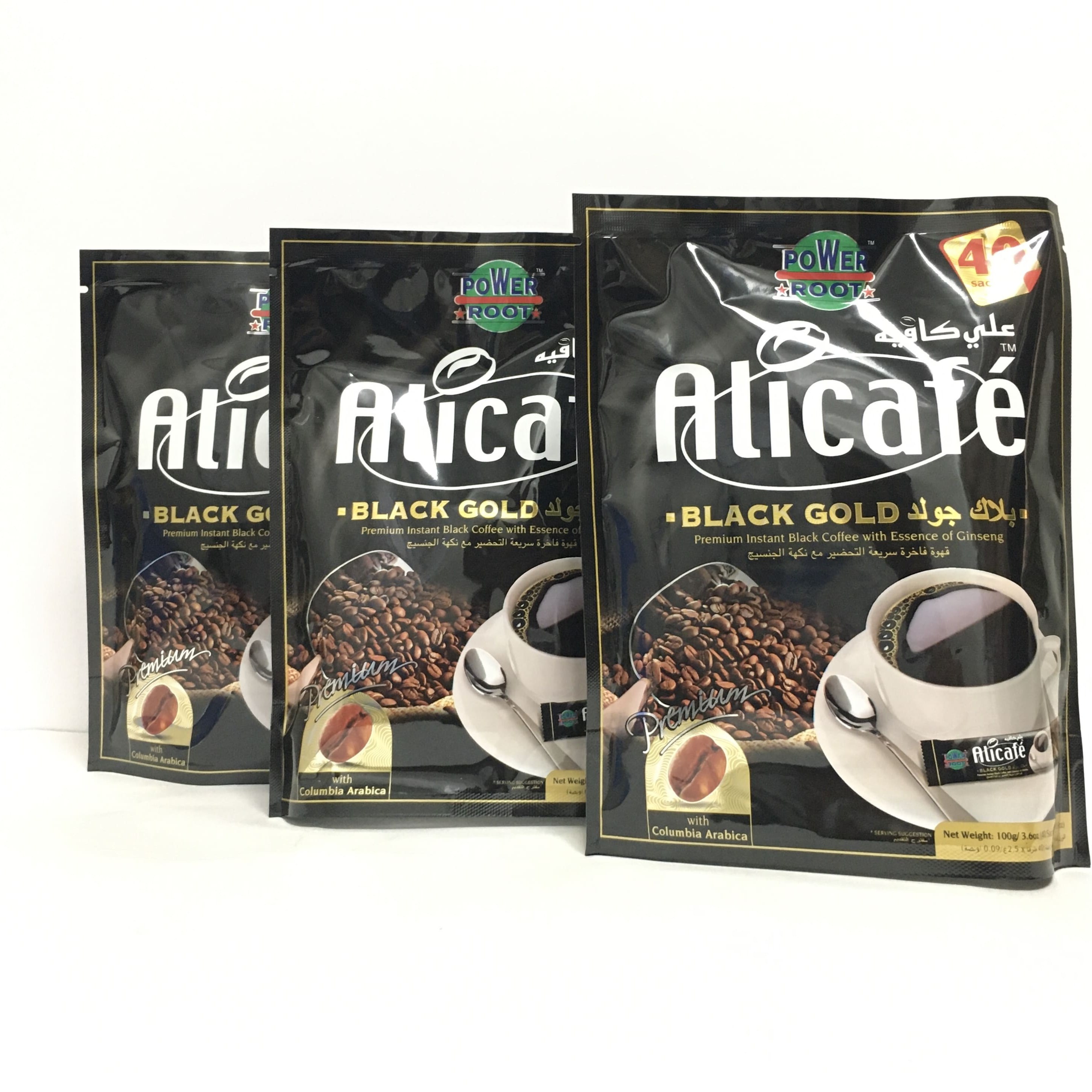 قهوه فوری علی کافه بلک گلد بسته ۴۰ عددی کارتن ۲۰ عددی