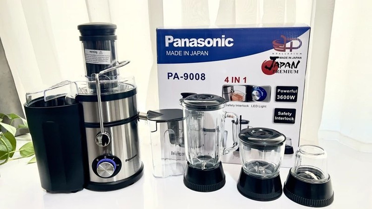 آبمیوه گیری پاناسونیک ۴ کاره بدنه استیل ۳۶۰۰ وات