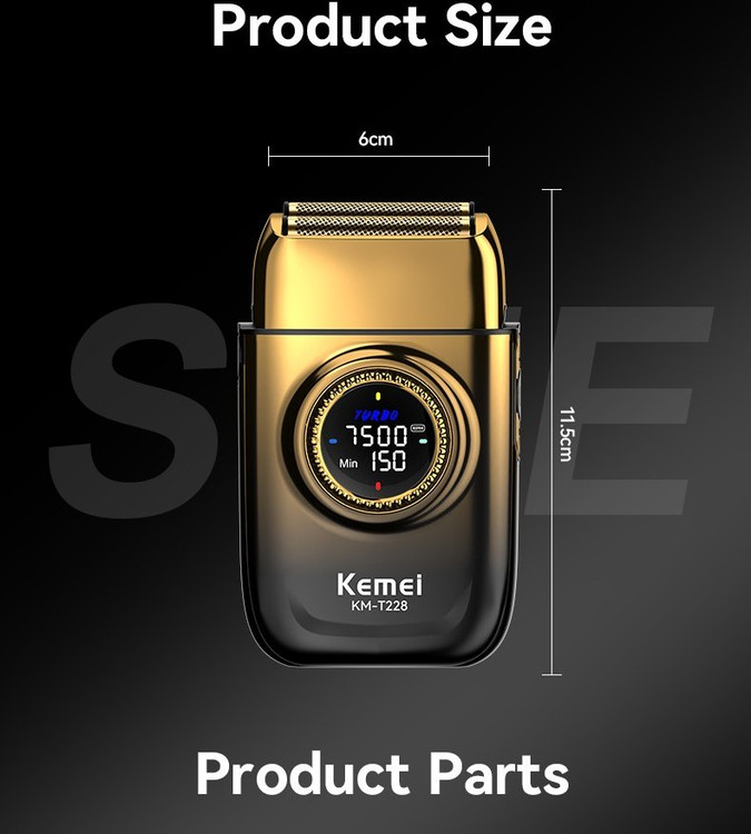 ماشین اصلاح کیمی مدل KM-T228 با تکنولوژی برش مستقیم و ضد آب