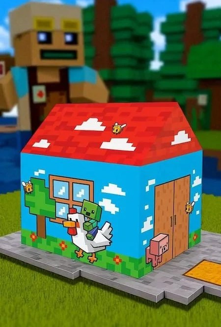 چادر خانه کودک طرح ماینکرافت الکا