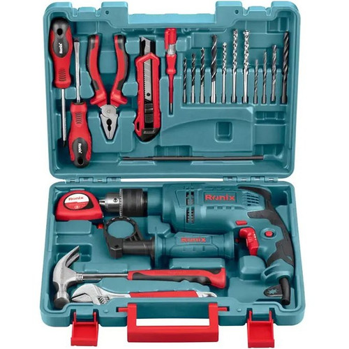 دریل چکشی رونیکس مدل RS-0001 با آچارخور و ۲۱ پارچه