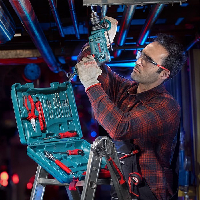 دریل چکشی رونیکس مدل RS-0001 با آچارخور و ۲۱ پارچه