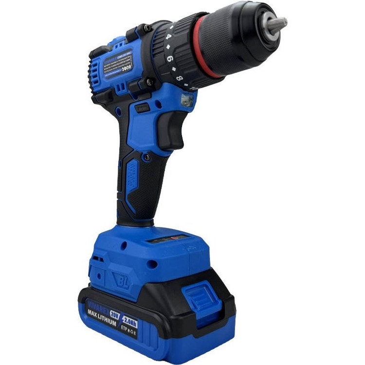 دریل شارژی ویوارکس مدل VR2010V-IBL موتور براشلس ۲۰ ولت با دو باتری