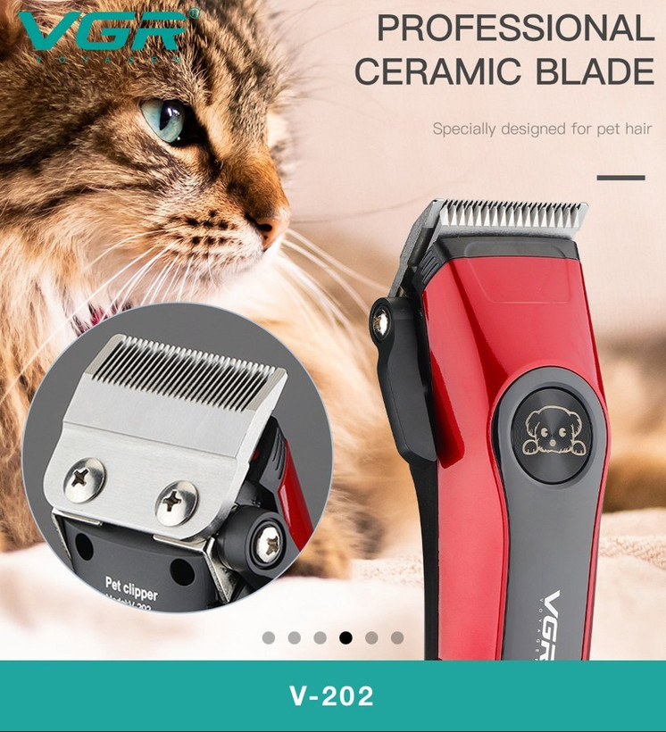 ماشین اصلاح وی جی آر مدل V-227 با تیغه تیتانیوم و برش خطی
