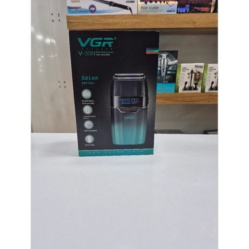 ماشین اصلاح وی جی آر مدل V-308 با تیغه تیتانیوم و برش خطی