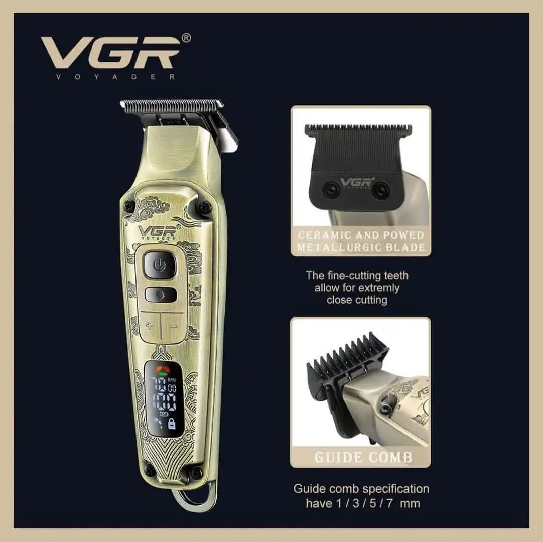 ماشین اصلاح وی جی آر مدل V642 با تیغه سرامیک و ضد آب