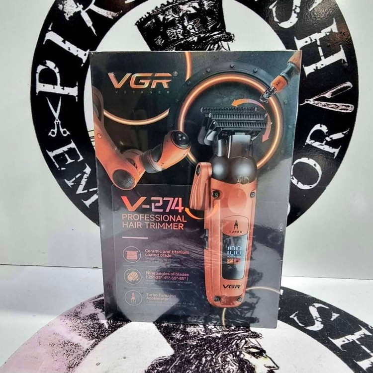 ماشین اصلاح وی جی آر مدل VGR V-274 با تیغه تیتانیوم و نمایشگر LED