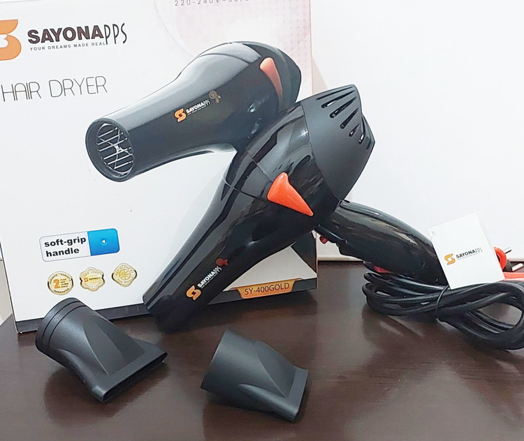 سشوار سایونا مدل SY-400GOLD با باد سرد و متمرکزکننده