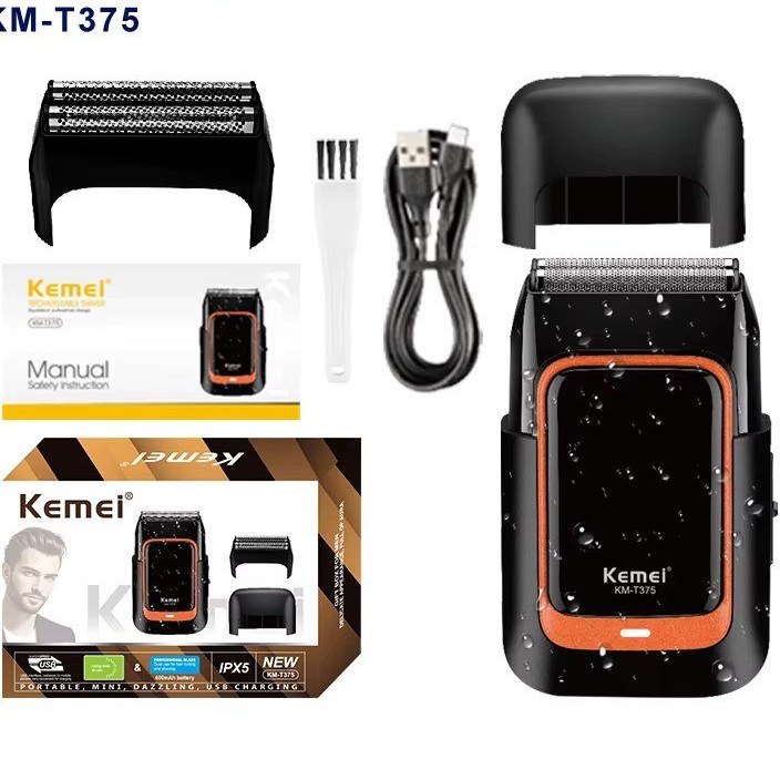 ماشین اصلاح کیمی مدل KM-T375 ضد آب با برش مستقیم