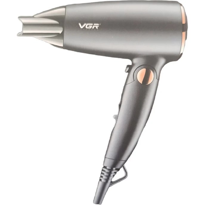 سشوار مسافرتی وی جی آر مدل V-439 با متمرکزکننده و باد سرد