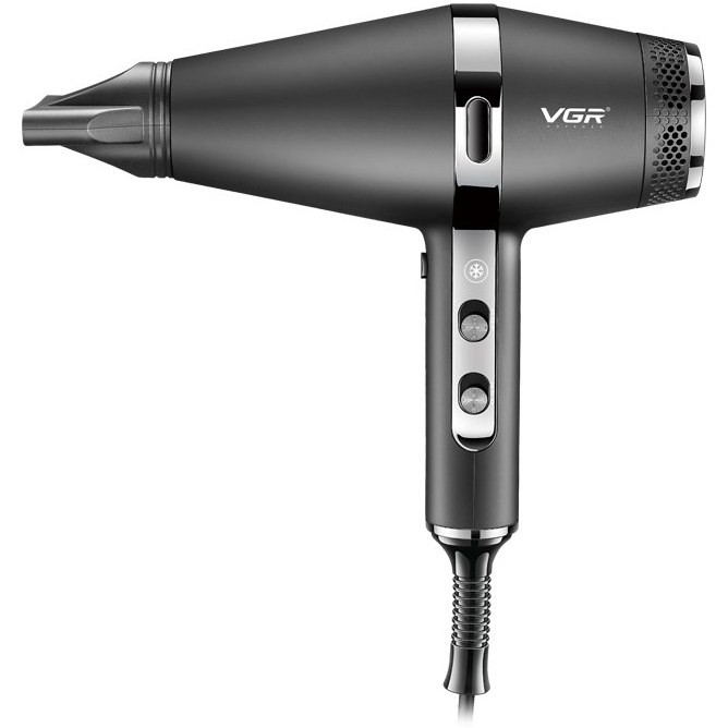 سشوار حرفهای وی جی آر مدل V-451 با باد سرد و متمرکز کننده