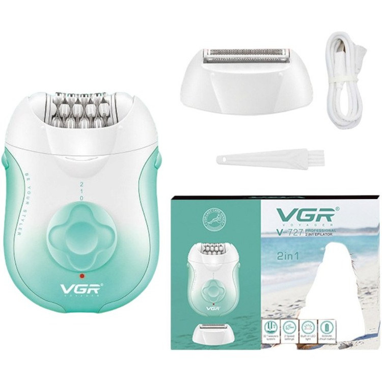 اپیلاتور وی جی آر مدل V-727 ۲ کاره حرفهای نمایش ارزانترین فروشگاه