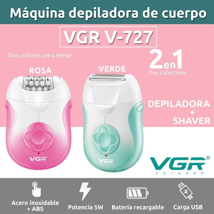 اپیلاتور وی جی آر مدل V-727 ۲ کاره حرفهای نمایش ارزانترین فروشگاه